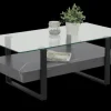 Couchtisch KONRAD 110 x 60 cm grau/schwarz