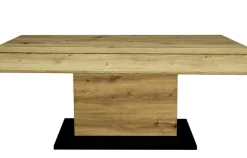 Couchtisch LIFT 110x60 cm Vulkanschwarz Supermatt / Asteiche Dekor