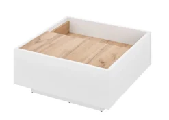 Couchtisch LONG ISLAND 75x75 cm Weiss matt/Wotan Eiche Dekor