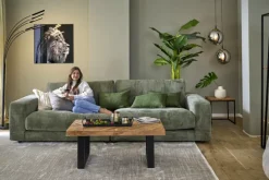 Couchtisch LUANDA 110 x 60 cm Massivholz Akazie natur/schwarz