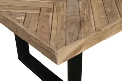 Couchtisch LUANDA 110 x 60 cm Massivholz Akazie natur/schwarz