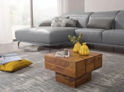 Couchtisch LUCCA 44 x 44 cm Sheesham