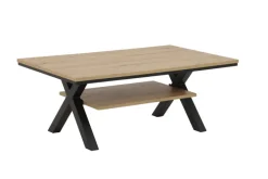 Couchtisch MATS 110 x 67 cm Artisan-Eiche-Dekor braun/schwarz