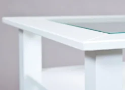 Couchtisch MAX 115x45x60 cm Massivholz Kiefer weiß