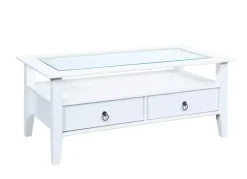 Couchtisch MAX 115x45x60 cm Massivholz Kiefer weiß