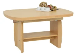 Couchtisch MICHAEL III 90-142 x 68 cm Buche Dekor