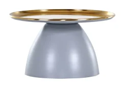 Couchtisch MURPHY grau goldfarbig