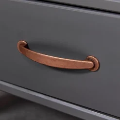 Couchtisch NICLAS 115x45x60 cm Massivholz grau/braun