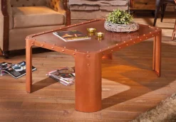 Couchtisch NIKLAS 110 x 45 cm Metall Kupferfarbig