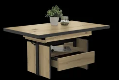 Couchtisch NOAH 110(150) x 70 cm Artisan-Eiche-Dekor braun/schwarz