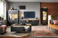 Couchtisch NORICA 110,4x46 cm schwarz matt