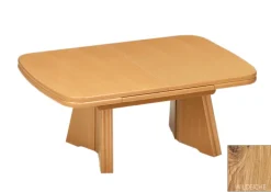 Couchtisch PORTA 90 x 65 x 54–73 cm Wildeiche furniert Braun