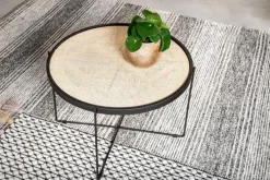 Couchtisch rund LORENZ Rattangeflecht