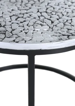 Couchtisch Set TEATIME 3-tlg. schwarz/silber