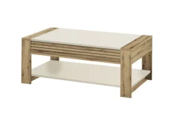 Couchtisch TOMAR 108 x 60 cm braun/kaschmirfarbig