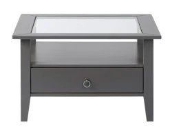 Couchtisch VALENTIN 75x45x75 cm Massivholz Kiefer grau