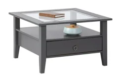 Couchtisch VALENTIN 75x45x75 cm Massivholz Kiefer grau