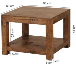 Couchtisch 60x60x45 cm braun