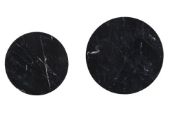 Couchtisch-Set IKAROS 2-teilig Marmor schwarz