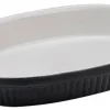 CreaTable Auflaufform oval CLASSIC BLACK & WHITE schwarz