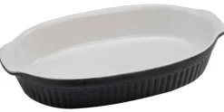 CreaTable Auflaufform oval CLASSIC BLACK & WHITE schwarz