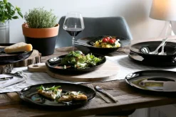 CreaTable Barbecueteller ITALIEN PARTY Glas schwarz