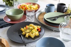 CreaTable Dessertteller SOFT TOUCH 6er Set schwarz matt