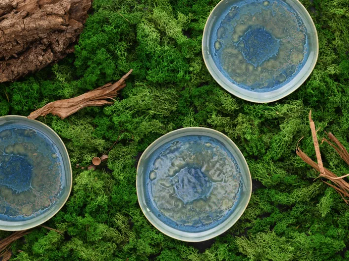 CreaTable Dessertteller YUKI 6er Set 22 cm Hochwertiges Steinzeug