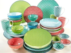 CreaTable Kaffeebecher MEDITERRAN 4er Set - je 300 ml grün