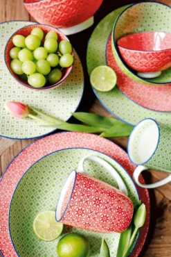 CreaTable Kaffeebecher MEDITERRAN 4er Set - je 300 ml grün