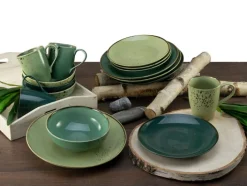 CreaTable Kombiservice NATURE COLLECTION GREEN LIFE 16-teilig grün