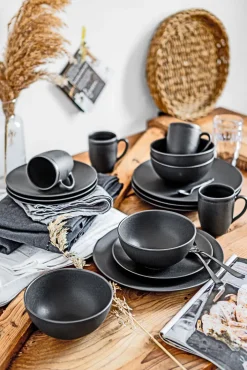 CreaTable Müslischale SOFT TOUCH 6er Set schwarz matt
