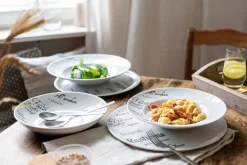 CreaTable Pastateller GUSTOSO 27 cm Porzellan weiß