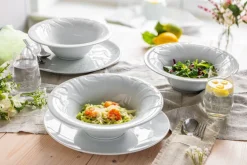 CreaTable Pizzateller GOURMET 32 cm Porzellan weiß