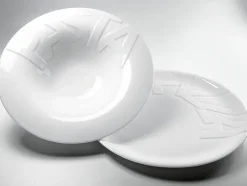 CreaTable Pizzateller GOURMET 32 cm Porzellan weiß