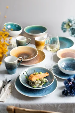 CreaTable Speiseteller CALDERA 6er Set eisblau