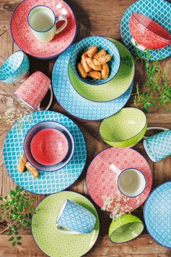 CreaTable Speiseteller MEDITERRAN 4er Set 27 cm blau