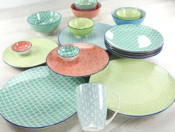 CreaTable Suppenteller MEDITERRAN 4er Set 21 cm grün