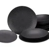CreaTable Tafelservice VESUVIO 12-teilig schwarz