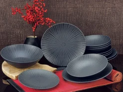 CreaTable Tafelservice VESUVIO 12-teilig schwarz