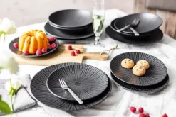 CreaTable Tafelservice VESUVIO 12-teilig schwarz