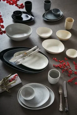 CreaTable Teller tief PIETRA Keramik sandbeige