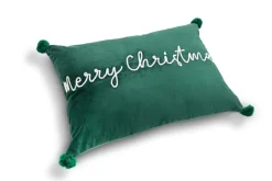 Deko Objekt MERRY CHRISTMAS rechteckig 50 x 35 cm Naturmaterialien/Polyester Grün