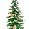 Deko Objekt Tannenbaum mit Tieren CALM & COSY Polyresin 41 x 23 x 14 cm Grün/Mehrfarbig