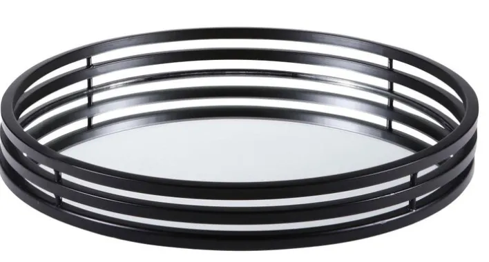 Deko Tablett 48 cm schwarz