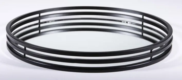 Deko Tablett 48 cm schwarz