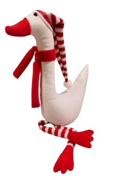 Dekofigur GANS 43 cm Weiß-Rot