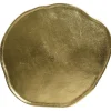 Dekotablett 36 x 40 cm Alu goldfarbig