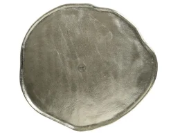 Dekotablett 36 x 40 cm Alu silberfarbig