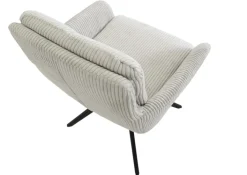 Drehsessel ALICE Cordbezug beige/schwarz